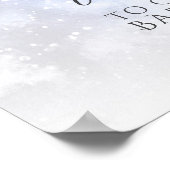 冬のクリスマス赤ちゃんシャワーPos外は寒い ポスター (角)