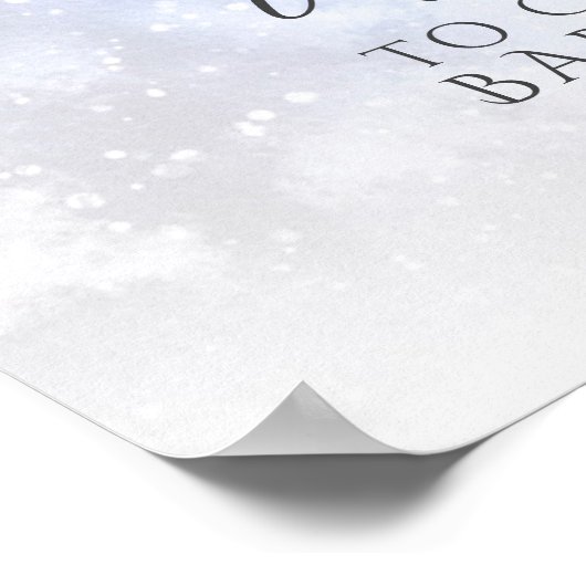 冬のクリスマス赤ちゃんシャワーPos外は寒い ポスター (角)