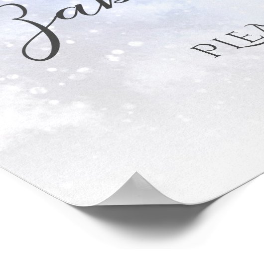 冬のクリスマス赤ちゃんシャワーPos外は寒い ポスター (角)