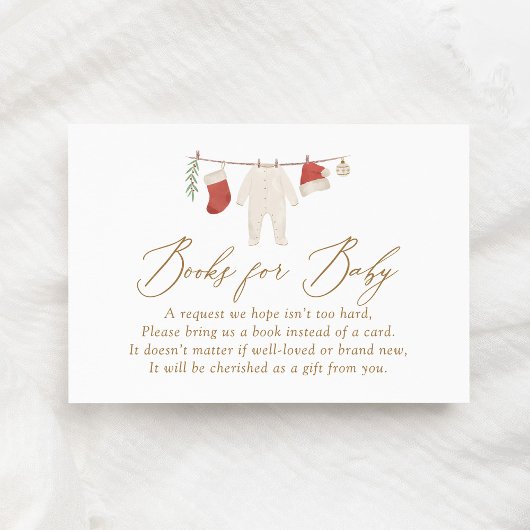 冬のクリスマス赤ちゃん服の本ベビー エンクロージャーカード