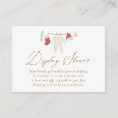 冬のクリスマス赤ちゃん服ディスプレイシャワー エンクロージャーカード (正面)