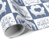 冬のクリスマス雪 ラッピングペーパー (ロールコーナー)