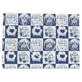 冬のクリスマス雪 ラージペーパーバッグ (裏面)