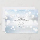 冬のクリスマス コーポレート ビジネス ロゴ シーズンカード (裏面)