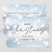 冬のクリスマス コーポレート ビジネス ロゴ シーズンカード (正面/裏面)