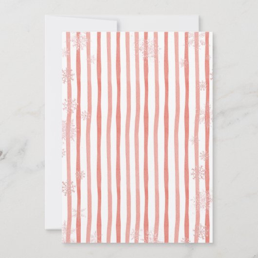 冬のクリスマス シリ―ゴ―スの1歳の誕生日 招待状 (裏面)