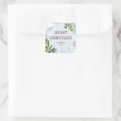 冬のクリスマス スクエアシール (バッグ)