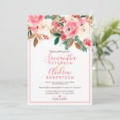 冬のクリスマス フラワーミズマス写真 ウェディング 招待状 (スタンド正面)