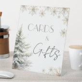 冬のクリスマス ブライダルシャワーテーブル 台座サイン (インサイチュ)