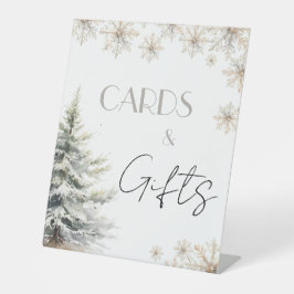 冬のクリスマス ブライダルシャワーテーブル 台座サイン