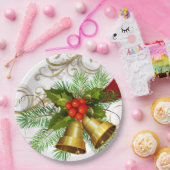冬のクリスマス ペーパープレート (パーティー)