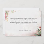 冬のクリスマス ロマンチック ウェディング フォト ありがとうございます サンキューカード (裏面)