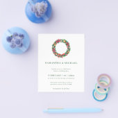 冬のクリスマス　予算簡単おしゃれ結婚式 チラシ (シングル)