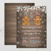 冬のクリスマス　性別発表の招待状 招待状 (正面/裏面)