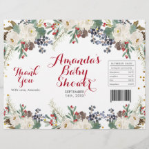 冬のクリスマス 白い花のチップバッグラッパー