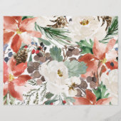 冬のクリスマス 白い花のチップバッグラッパー チラシ (裏面)