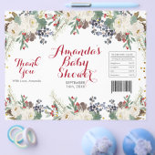 冬のクリスマス 白い花のチップバッグラッパー チラシ (シングル)