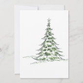 冬のクリスマス 結婚式 招待状 (裏面)