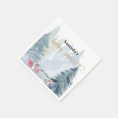 冬のクリスマス – 赤ちゃんシャワー スタンダードカクテルナプキン (角)