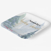 冬のクリスマス – 赤ちゃんシャワー ペーパープレート (傾斜あり)