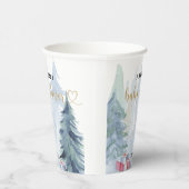 冬のクリスマス – 赤ちゃんシャワー 紙コップ (右)