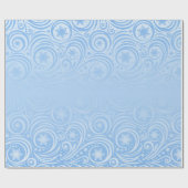 冬のクリスマス（青と銀） ラッピングペーパー (フラット)