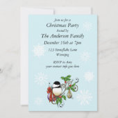 冬のクリスマス《鳥》アメリカゴガラ 招待状 (正面)