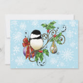 冬のクリスマス《鳥》アメリカゴガラ 招待状 (裏面)