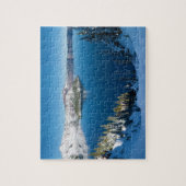 冬のクレーター湖南中部オレゴン ジグソーパズル (縦)