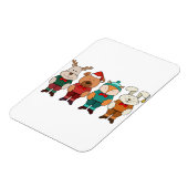 冬のクロスボディバッグに備えた愛らしい動物 マグネット (左側)