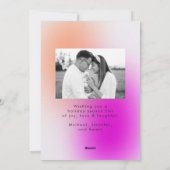 冬のグラデモダンーションのマゼンタとオレンジ色2の写真 シーズンカード (裏面)