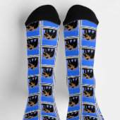 冬のグリズリーベア – オリジナルワイルドライフアート ソックス (上部)