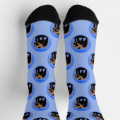 冬のグリズリーベア – オリジナルワイルドライフアート ソックス (上部)