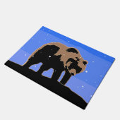 冬のグリズリーベア – オリジナルワイルドライフアート ドアマット (アングル)