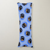 冬のグリズリーベア – オリジナルワイルドライフアート ボディピロー (正面縦)