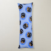 冬のグリズリーベア – オリジナルワイルドライフアート ボディピロー (裏面 (縦))