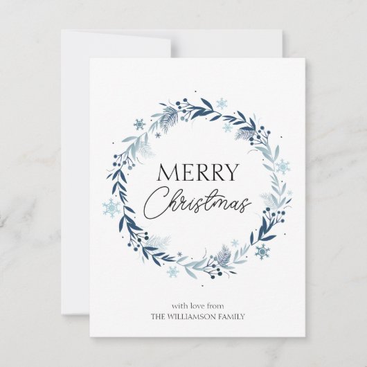冬のグリーティングカードメリークリスマス シーズンカード (正面)