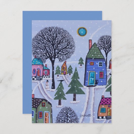 冬のグリーティングカード (正面/裏面)