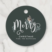 冬のグリーンクリスマスと居心地の良いバードホリデー フェイバータグ (裏面)