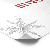 冬のグリーンパインアイス雪だるま歓迎ベビーシャワー ポスター (角)