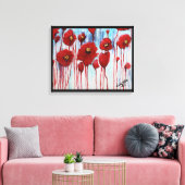 冬のケシ キャンバスプリント (インサイチュ (リビング))