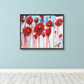 冬のケシ キャンバスプリント (インサイチュ (ウッドフロア))