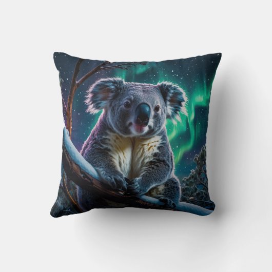 冬のコアラとサザンライト クッション (裏面)