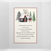 冬のコアラと木のクリスマスフォト数々のー 三つ折りクリスマスカード (内部中)