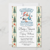 冬のコウノウ大切ォーク発表ベビーシャワー 招待状 (正面)