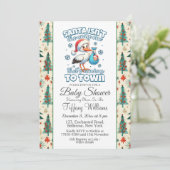 冬のコウノウ大切ォーク発表ベビーシャワー 招待状 (スタンド正面)