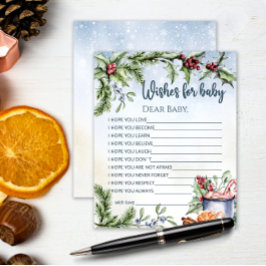 冬のココアココアが雪のようにベビーを願う