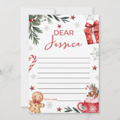 冬のココア 誕生日 ディア カード (正面)