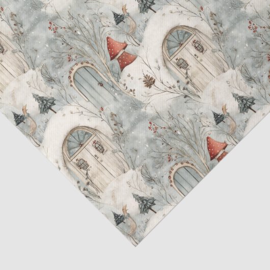 冬のコテージお洒落魔法クリスマスデクページ 薄葉紙 (詳細)