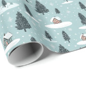 冬のコテージパターン ラッピングペーパー (ロールコーナー)